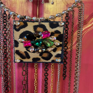 Untamed Glam Leopard Fringe Necklace