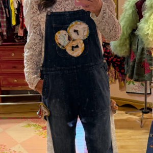 Funky flower and lace overalls