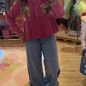 Pink corduroy top