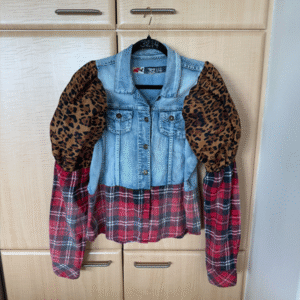 Leopard and flannel top/jacket